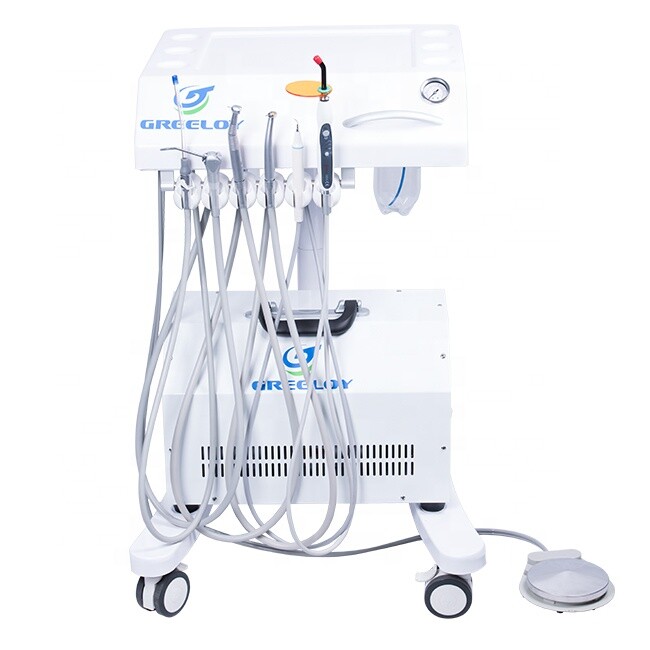 Mobile Dental Unit GU-P302 Veterinary Use With Silent Oil Free Air Compressor 2H