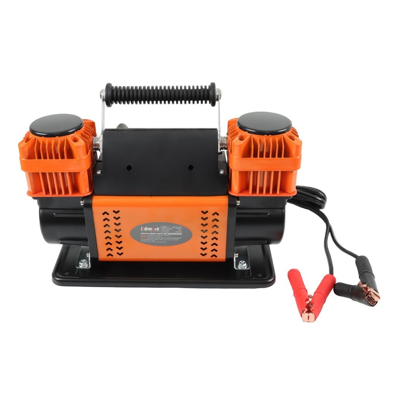 12V Heavy Duty Dual Cylinder Air Compressor Pump for RV Truck ATV SUV gallery
