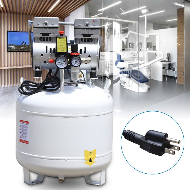 40L Dental Lab Air Compressor Medical Oilless Oil free Air Pump 115PSI gallery