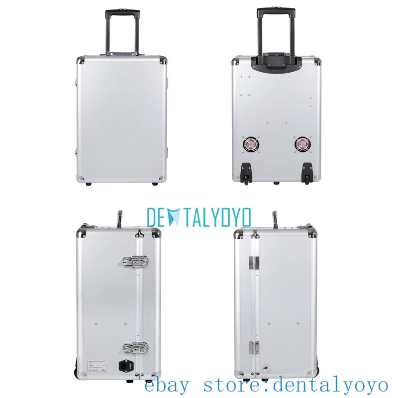 Portable Mobile Dental Unit with Compressor with Curing Light + Scaler Handpiece gallery