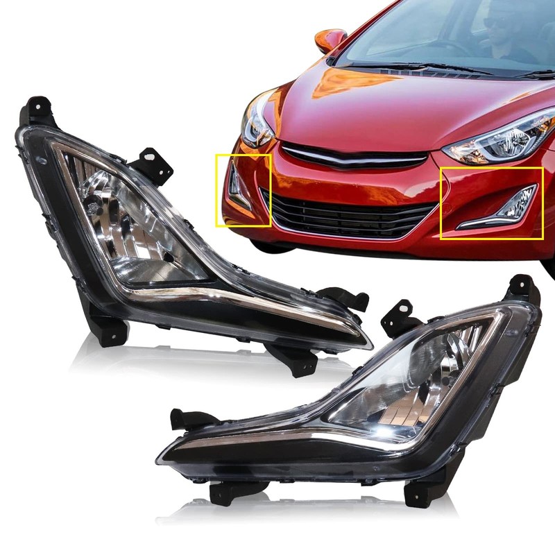 Fog Lights Set for 2014-2016 Hyundai Elantra 1.8L 2.0L 92201-3X210&92202-3X210 gallery