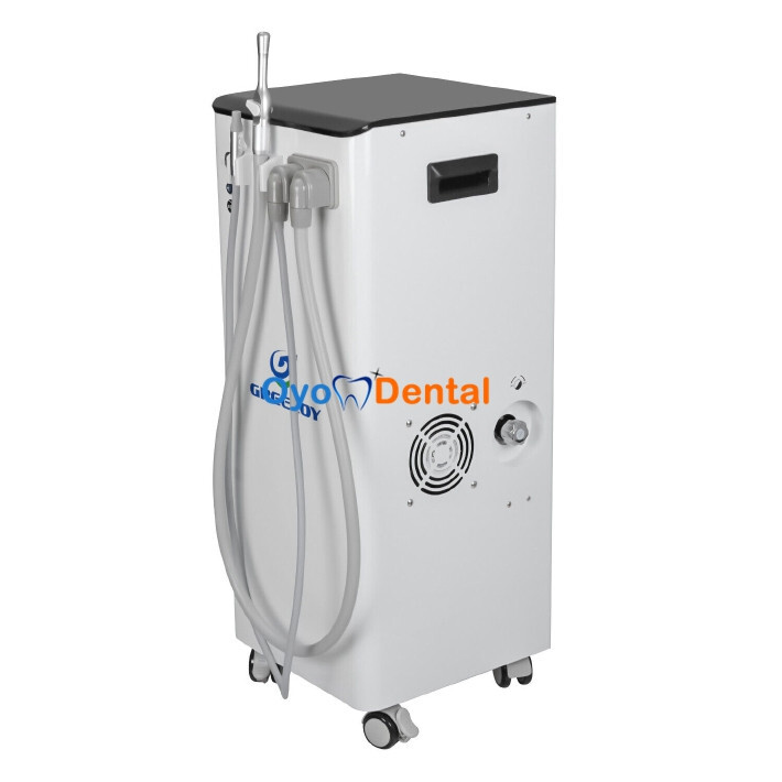 Greeloy GSM400 Dental Mobile Vacuum Pump Suction Unit System w/ Saliva Ejector
