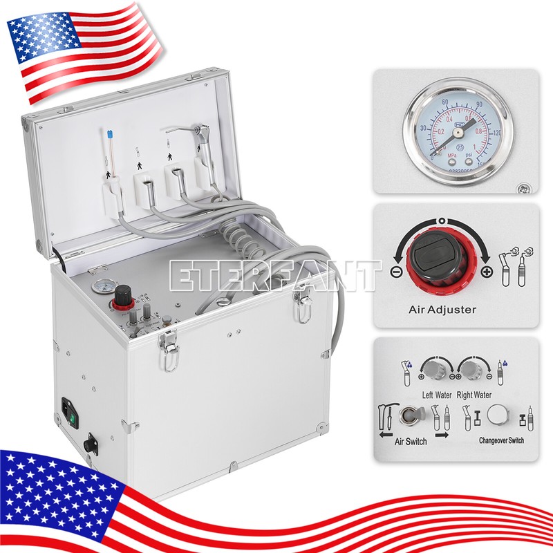 Dental Portable Delivery Unit Air Compressor Suction System 4 Holes BD-402 US