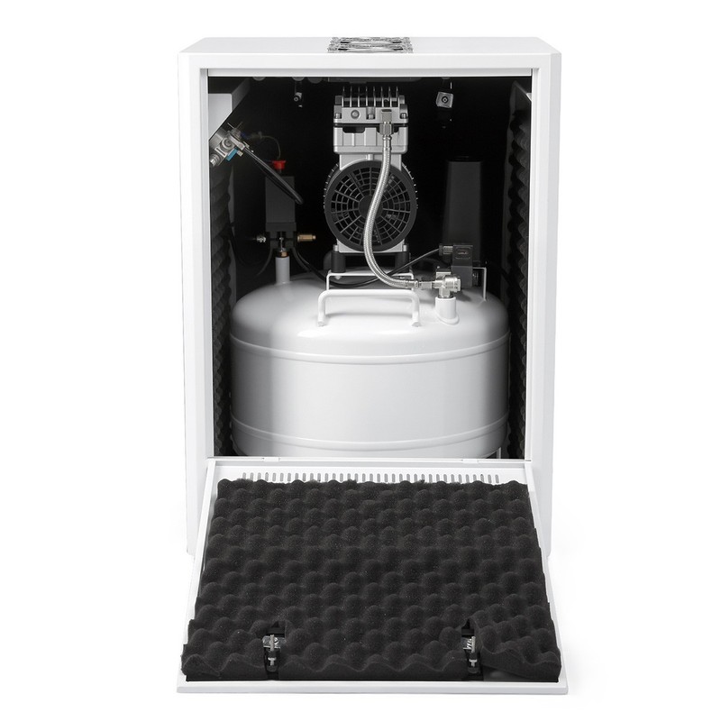 Compresor Aire Dental Silencioso 40L Caja Insónica Ruedas Sin Aceite 155L/min gallery