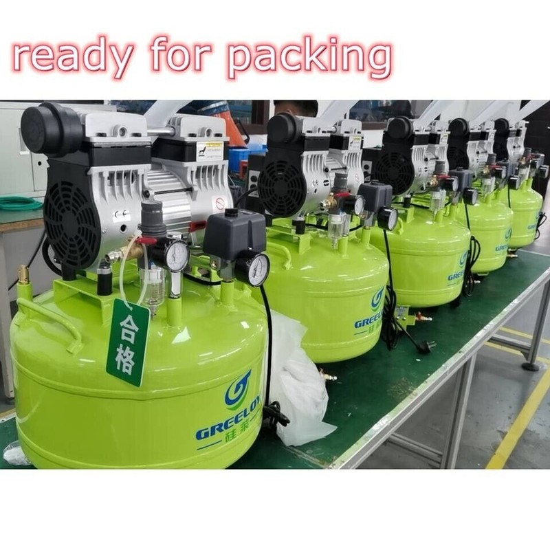 800W Greeloy Dental Silent Oil Free Air Compressor 40L Air Tank 155L/min GA-81 gallery