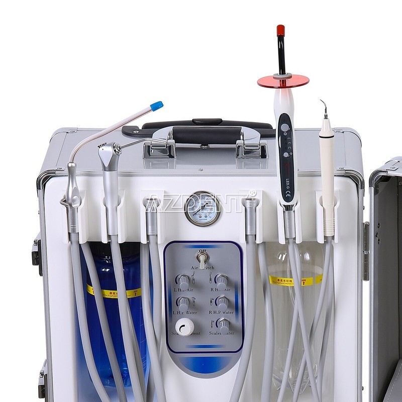 Carro Dental Móvil Portátil con Compresor Aire 4 Salidas + Kit Handpiece LED gallery