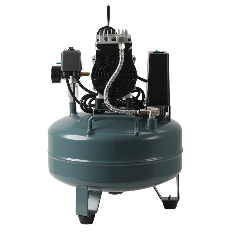 24L Dental Medical Oilless Silent Air Compressor 600W Oil Free Pressure Gauge*2 gallery