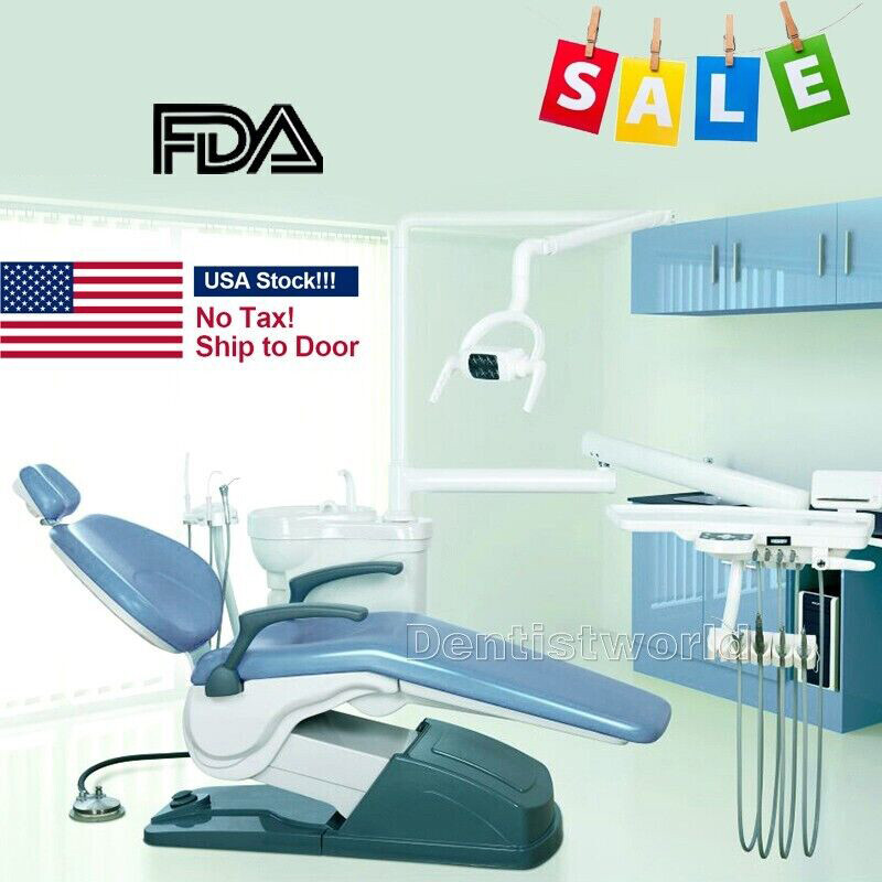Dental Unit Chair Computer Controlled DC Motor /Silent Oil-Free Air Compressor gallery