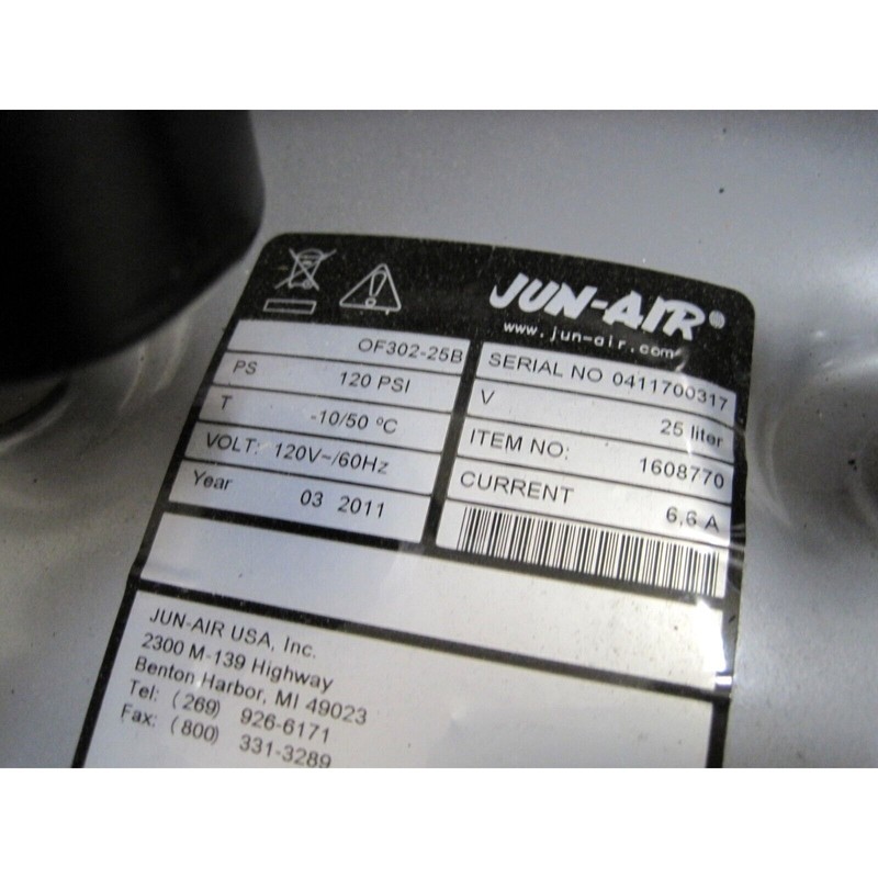 Jun-Air Oilless Rocking Piston Air Compressor OF302-25B (3371498) gallery