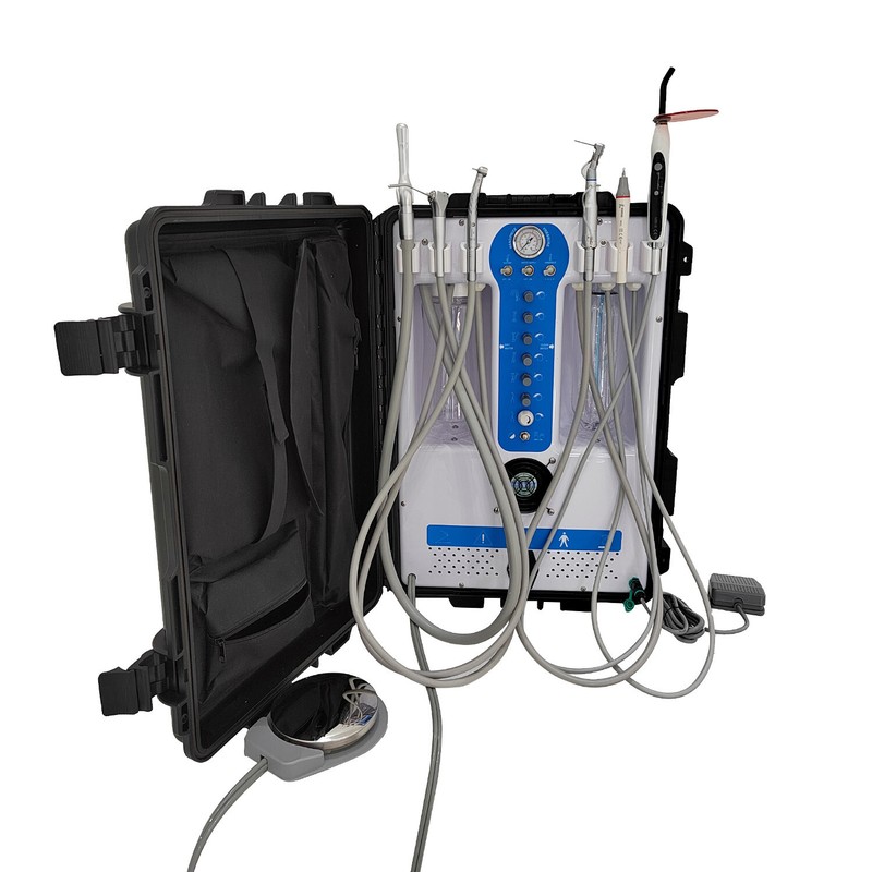 Portable Dental Turbine Unit Dental Equipment with Built-in Air Compressor 2H gallery