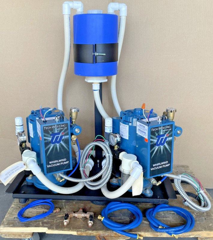 Tech West Whirlwind VPL2SS Dual Wet-Ring Vacuum Suction Pump 2HP