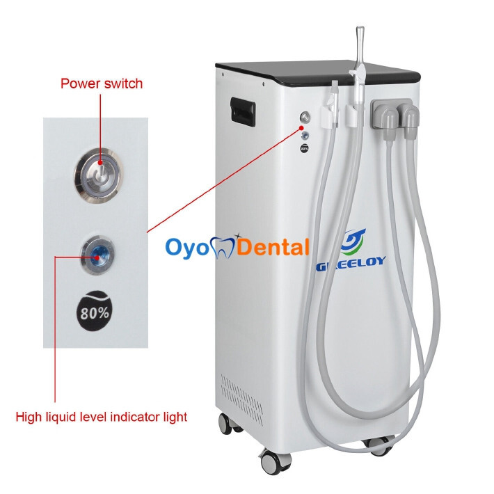 Greeloy GSM400 Dental Mobile Vacuum Pump Suction Unit System w/ Saliva Ejector gallery