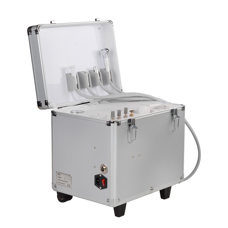 Portable Dental Unit with Air Compressor Surgery Turbine Units 4 Holes US gallery