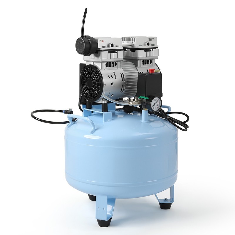 AZDENT 40L Portable Dental Air Compressor Unit Oil Free Silent Air Pump 155L/min gallery