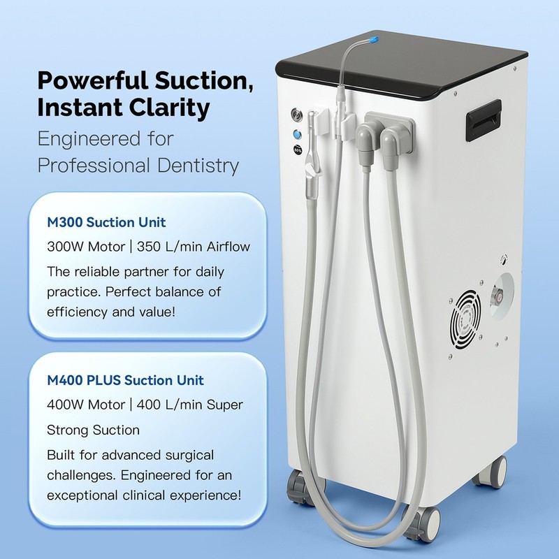 Portable Dental Mobile Suction Unit System Negative Pressure Pump High Volume gallery