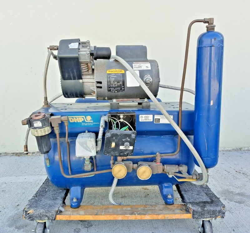 DHP Silent Flow 1 HP Dental Oil-Less Dental Air Compressor , 240V / Works gallery