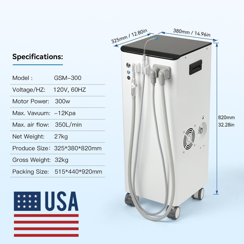 Portable Mobile Dental Delivery Unit System Cart 4H/Dental Suction Strong System