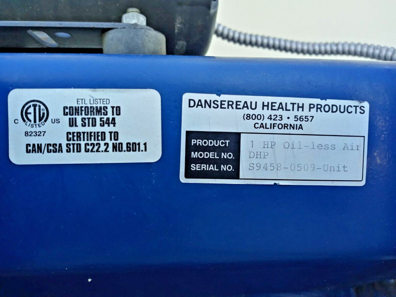 DHP Silent Flow 1 HP Dental Oil-Less Dental Air Compressor , 240V / Works gallery