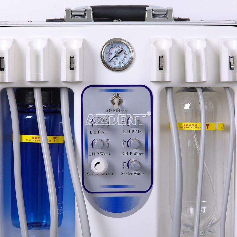 Carro Dental Móvil Portátil con Compresor Aire 4 Salidas + Kit Handpiece LED gallery