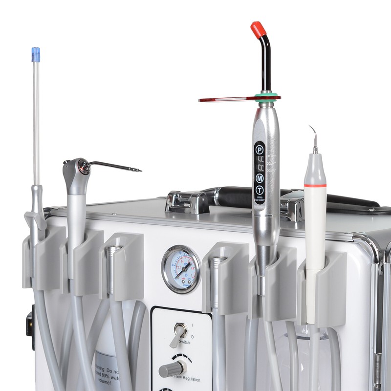 550W Portable Dental Suction Unit Mobile Treatment Machine with Air Compressor gallery