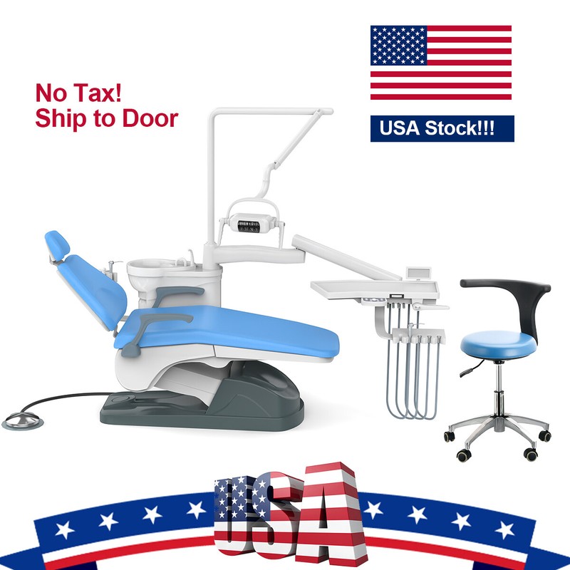 Dental Unit Chair Computer Controlled /Suction System Vacuum /Cart Delivery Unit gallery