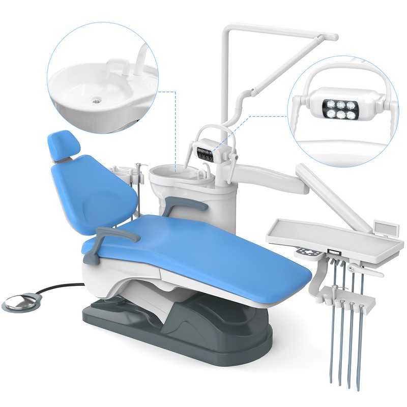 Dental Unit Chair Computer Controlled DC Motor /Silent Oil-Free Air Compressor gallery