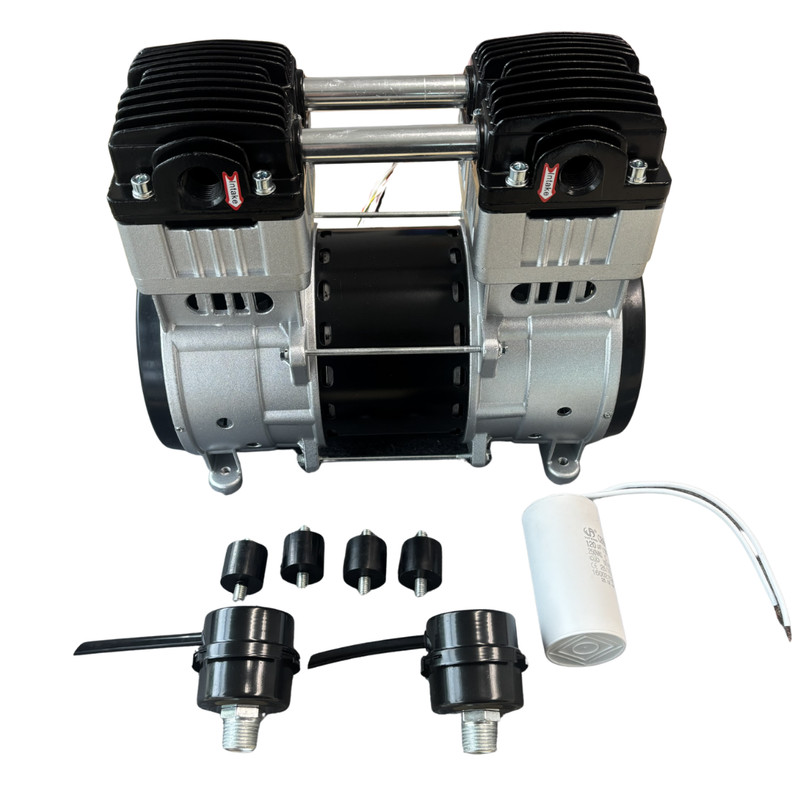 SMTmax SL-1280 Compressor Motor Oil Free 1.25HP Dental Lab 110V gallery