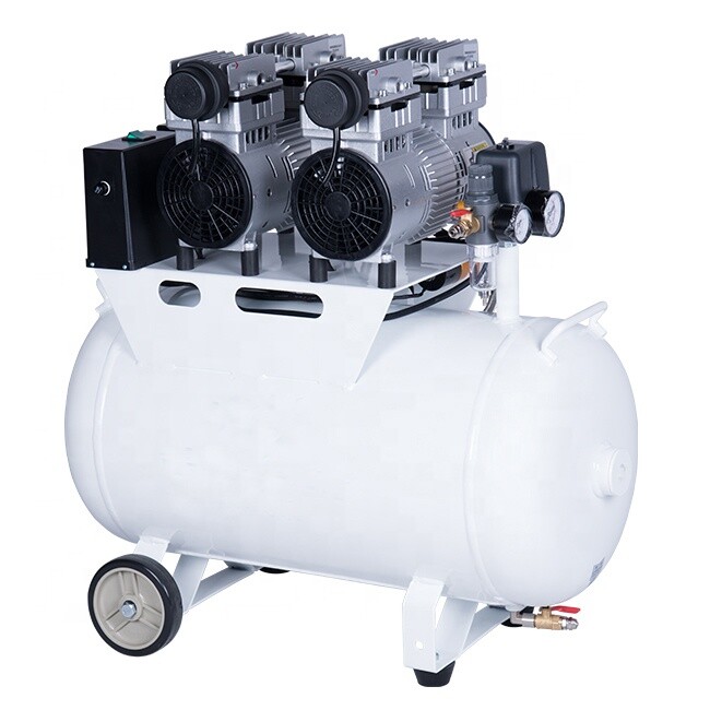 60L Noiseless Slient Dental Air Compressor Oil Free Tank for 4 Dental Chair Unit gallery