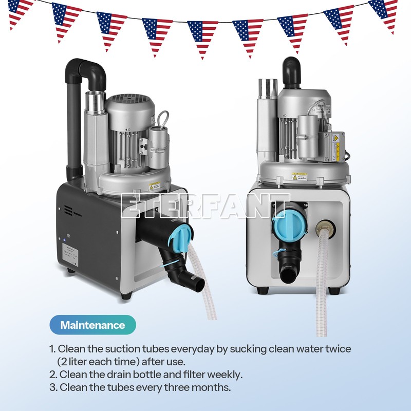 Semi-Dry Type Dental Electric Suction Machine Vacuum System DE101 600L/min gallery