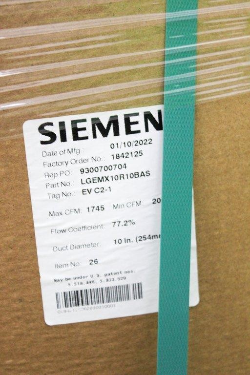 Siemens LGEMX10R10BAS Lab Room Exhaust Air Terminal, New, Tag No. E (3373091) gallery