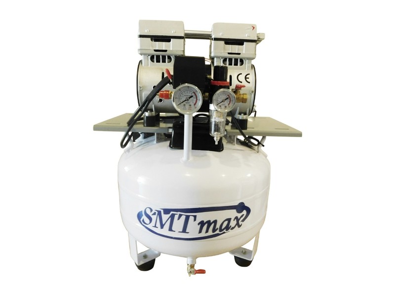 New 1 HP, 8 Gallon, Oil Free Noiseless Dental Air Compressor w Automatic Dryer