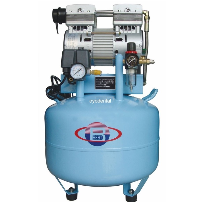 1HP 40L Portable Noiseless Oilless Oil Free Air Compressor for 2PC Dental Chair