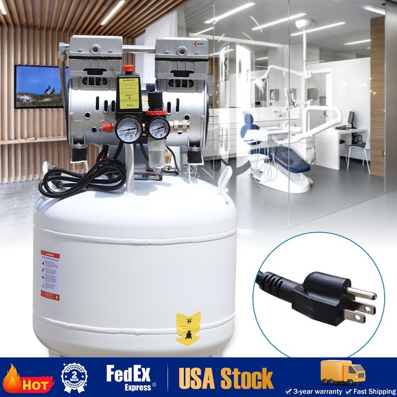 40L Dental Medical Air Compressor Silent Air Compressor Oilless 115PSI