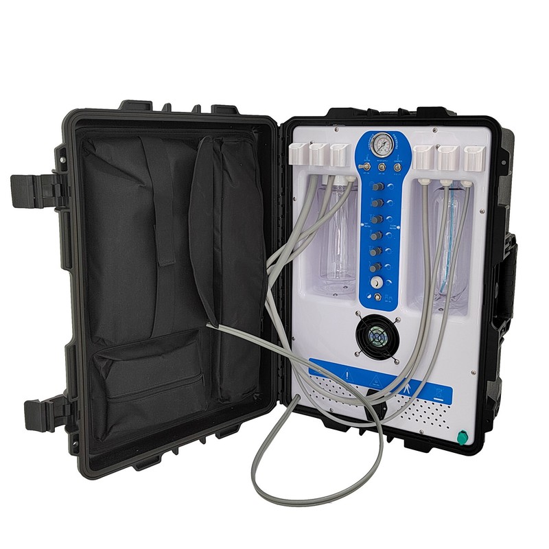 Portable Dental Turbine Unit Dental Equipment with Built-in Air Compressor 2H gallery