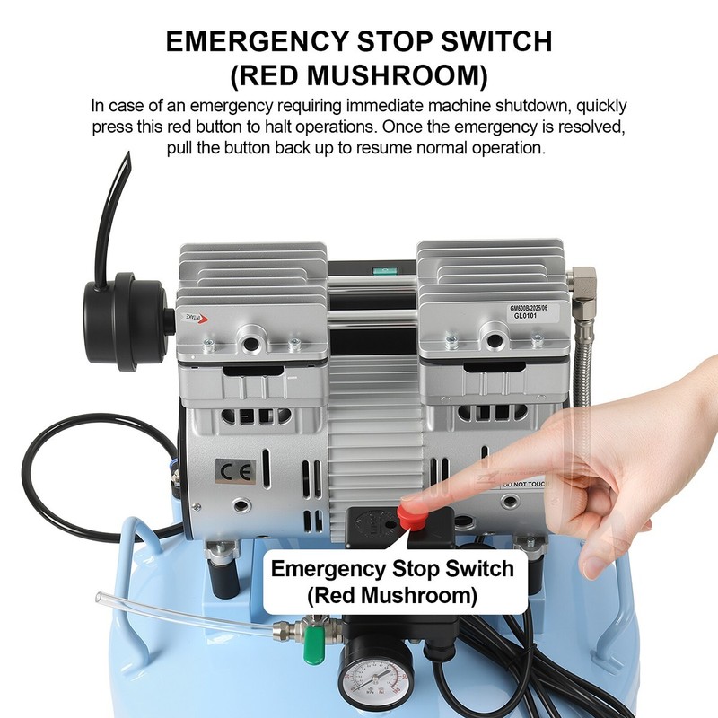 24L/40L Dental Silent Oil-Free Air Compressor Medical Pump /Chair+Turbine Unit gallery