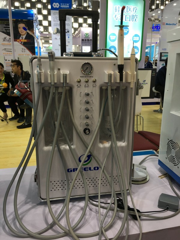 Greeloy 600W GU-P206S Dental Unit Air Compressor With Curing light & Scaler 2H gallery
