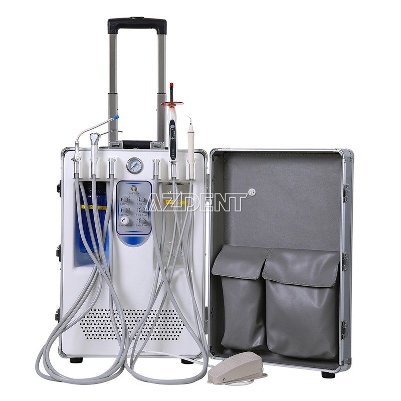 Carro Dental Móvil Portátil con Compresor Aire 4 Salidas + Kit Handpiece LED gallery