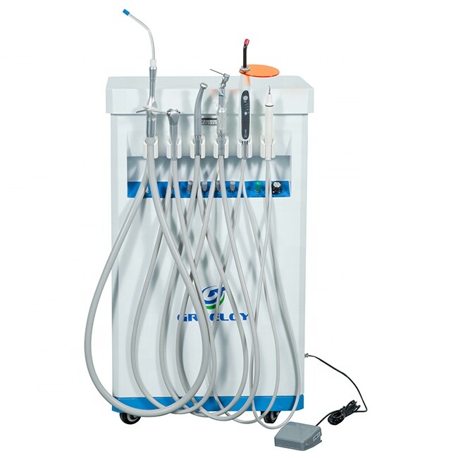 Dental Portable Treatment Unit Air Compressor GU-P209+Scaler LED Curing Light 2H