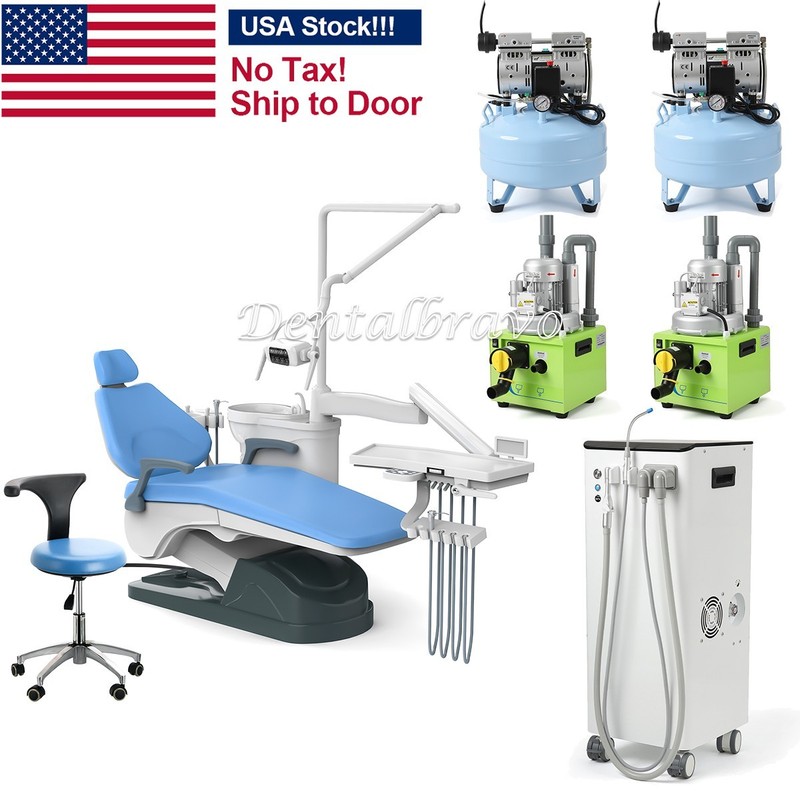 Dental Unit Chair Computer Controlled /Suction System /Oil-Free Air Compressor gallery