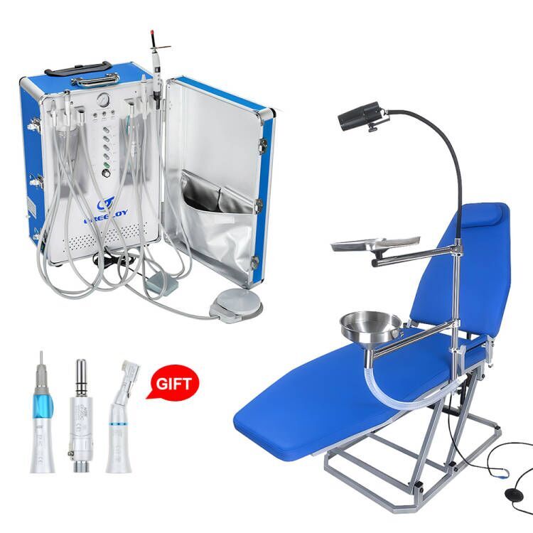 GU-P206S Dental Unit(Curing Light+Scaler)+Dental Chair P109+ Free Low Handpieces