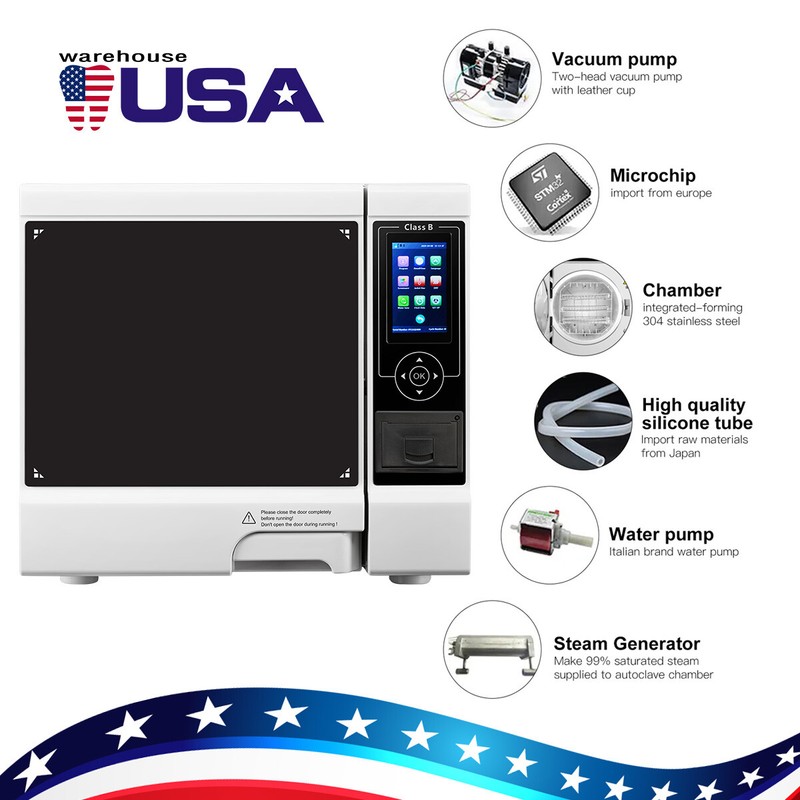 Dental Autoclave Steam Sterilizer Class B 22L /Vacuum Forming Molding Machine gallery