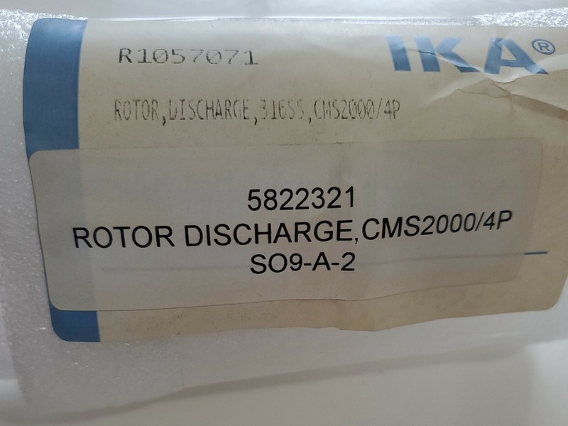 *NEW* IKA R1057071 Rotor Discharge 316SS CMS2000/4P + Warranty! gallery