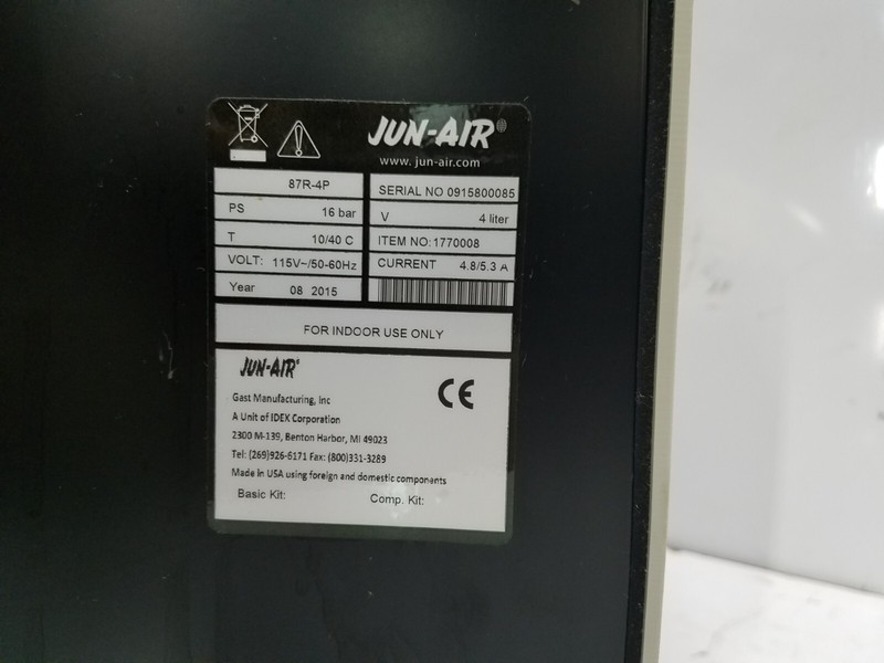 Idex Gast Jun-Air 87R-4P Silent Quiet Oil-Less Dental Air Compressor ~ REPAIR gallery
