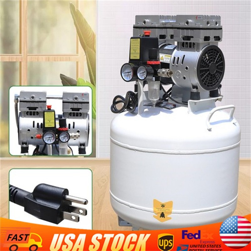40L Portable Dental Air Compressor Oil Free Silent Air Pump 110V NEW