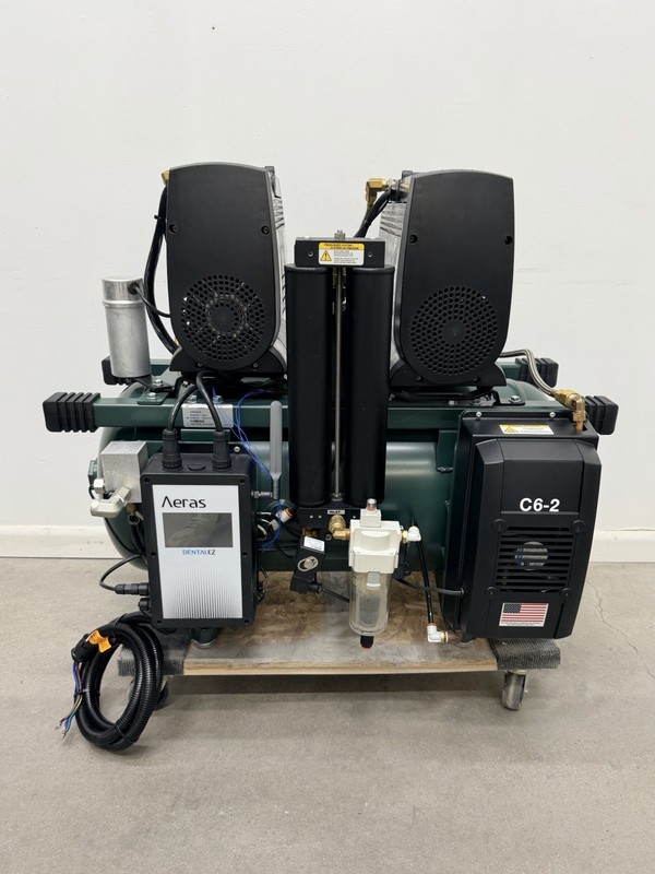 2021 Ramvac Dental-EZ Aeras C6-2 Dental Oil-Less Air Compressor 3.25 HP, 6 Users