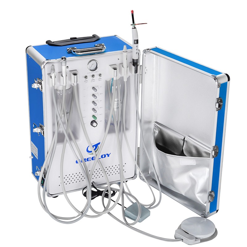 Greeloy 600W GU-P206S Dental Unit Air Compressor With Curing light & Scaler 2H gallery