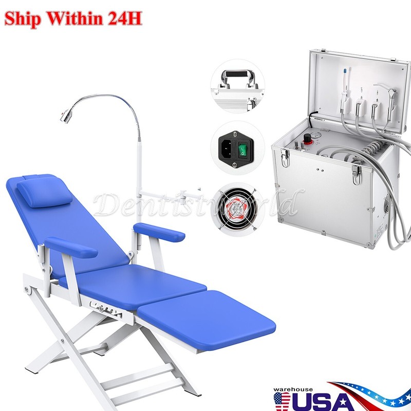 Portable Dental Mobile Delivery Unit Air Compressor Suction/Chair/Hnapiece Kit gallery