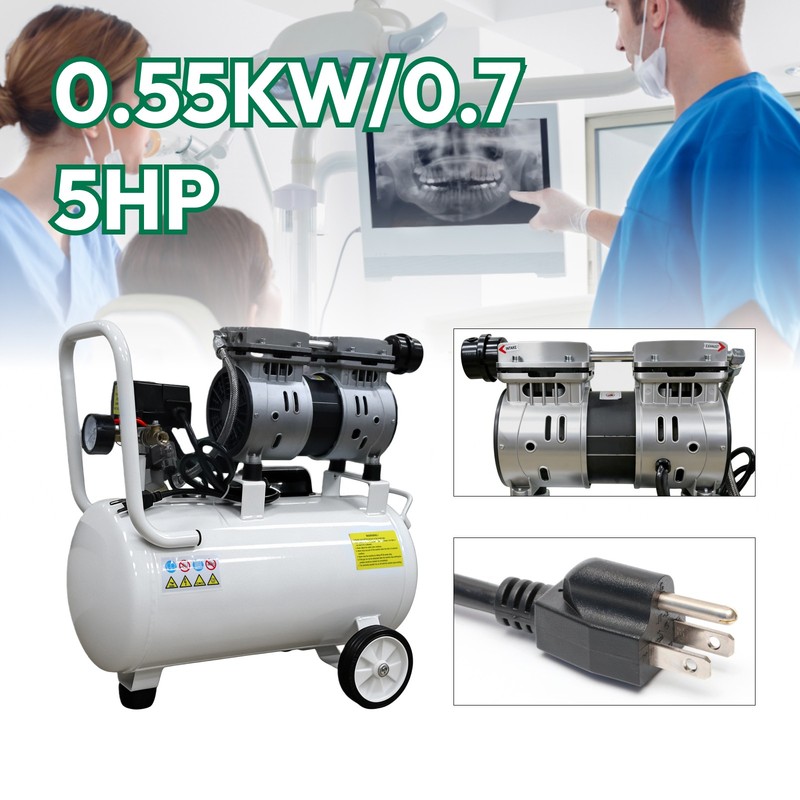 24L Dental Silent Oil-Free Air Compressor Portable Medical Pump for 1-2 Chairs gallery