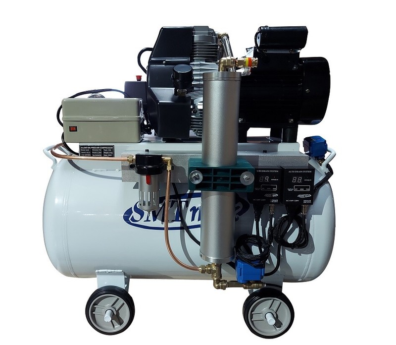 2.9 HP, 26 Gallon, Oil-Free & Noiseless Dental Air Compressor with Automatic Dry