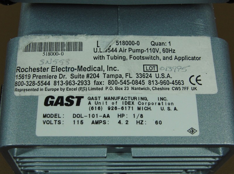 Gast D0L-101-AA Medical / Dental Diaphragm Vacuum Pump Air Compressor gallery